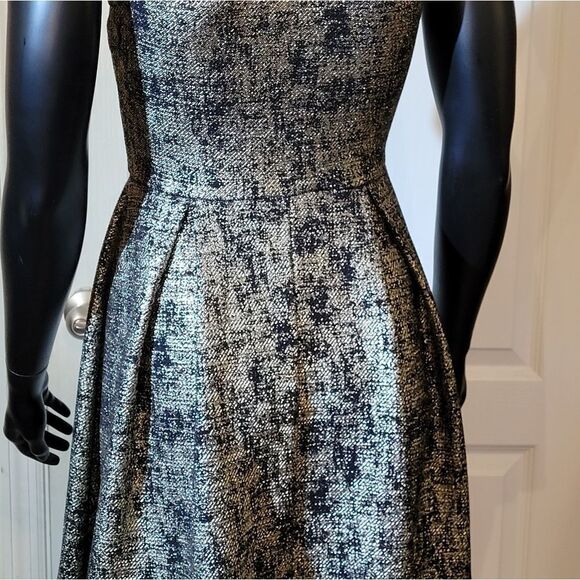 BRAND NEW SOPRANO METALLIC GOLD &BLACK SPAGHETTI STRAP SLEEVELESS DRESS - Picture 11 of 15